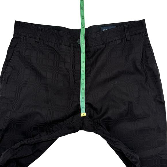 BURBERRY GOLF Black Brocade Straight Leg Pants Size 8 US Womens Cotton Spandex - Picture 9 of 10